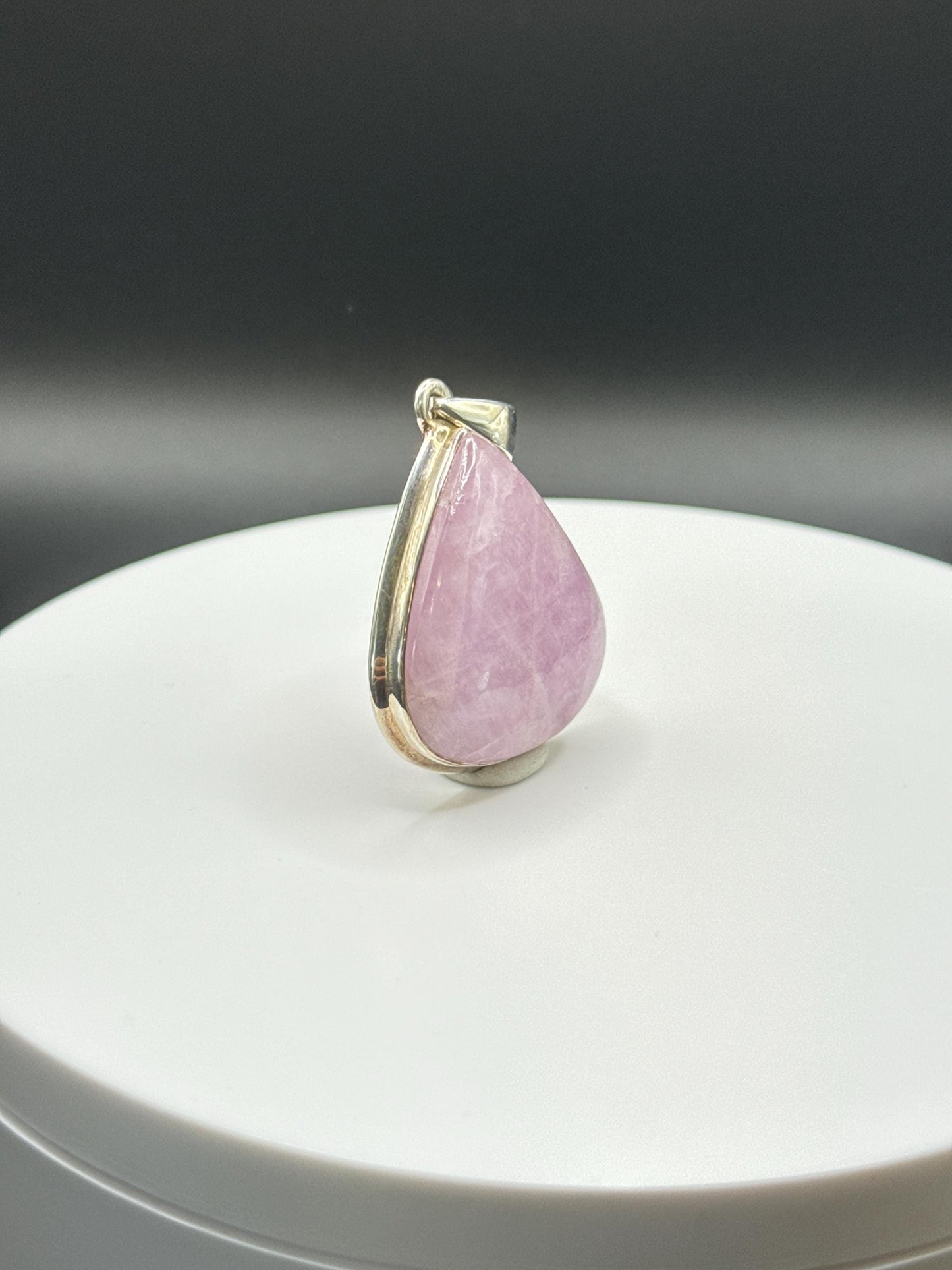 Natural Pink Kunzite Sterling Silver Charm | Heart-Soothing Crystal Jewelry