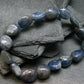 Blue Color Sapphire Genuine Bracelet ~ 7 Inches ~ 12mm Tumbled Beads