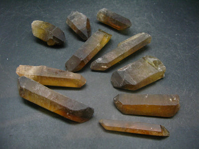 Lot of 10 Natural Unheated Citrine Crystals from Congo - 95.5 Grams