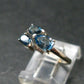 Facetted Blue Topaz Sterling Silver Ring - 1.79 Grams - Size 6