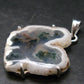 Moss Agate Silver Plated Pendant From Brazil - 7.44 Grams - 1.6"