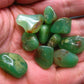 Lot of 10 natural tumbled apple-green Chrysoprase (variety of chalcedony) from Australia