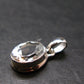 White Topaz Sterling Silver Pendant From Brazil - 0.7" - 2.11 Grams