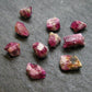 Nice Lot of 10 Bixbite Red Emerald Beryl Crystals From Utah USA - 5.25 Carats