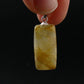 Rutilated Quartz Silver Pendant From Brazil - 1.1" - 3.85 Grams
