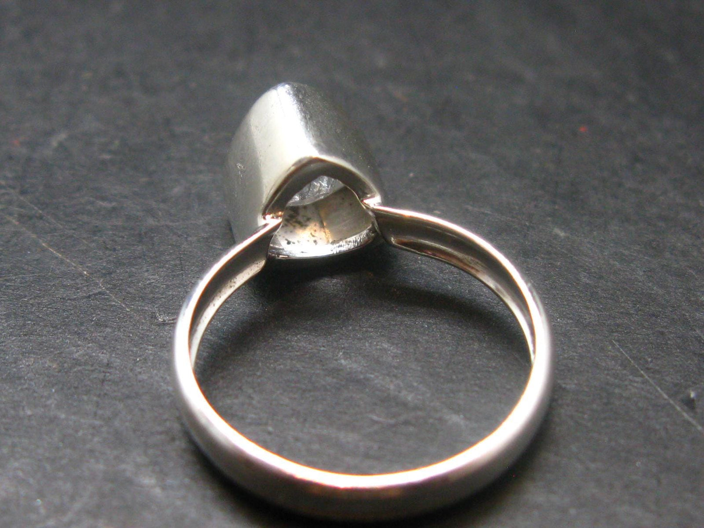 Phenakite Phenacite Crystal Facetted Silver 1.51 Carats Ring From Russia - Size 6 - 2.40 Grams