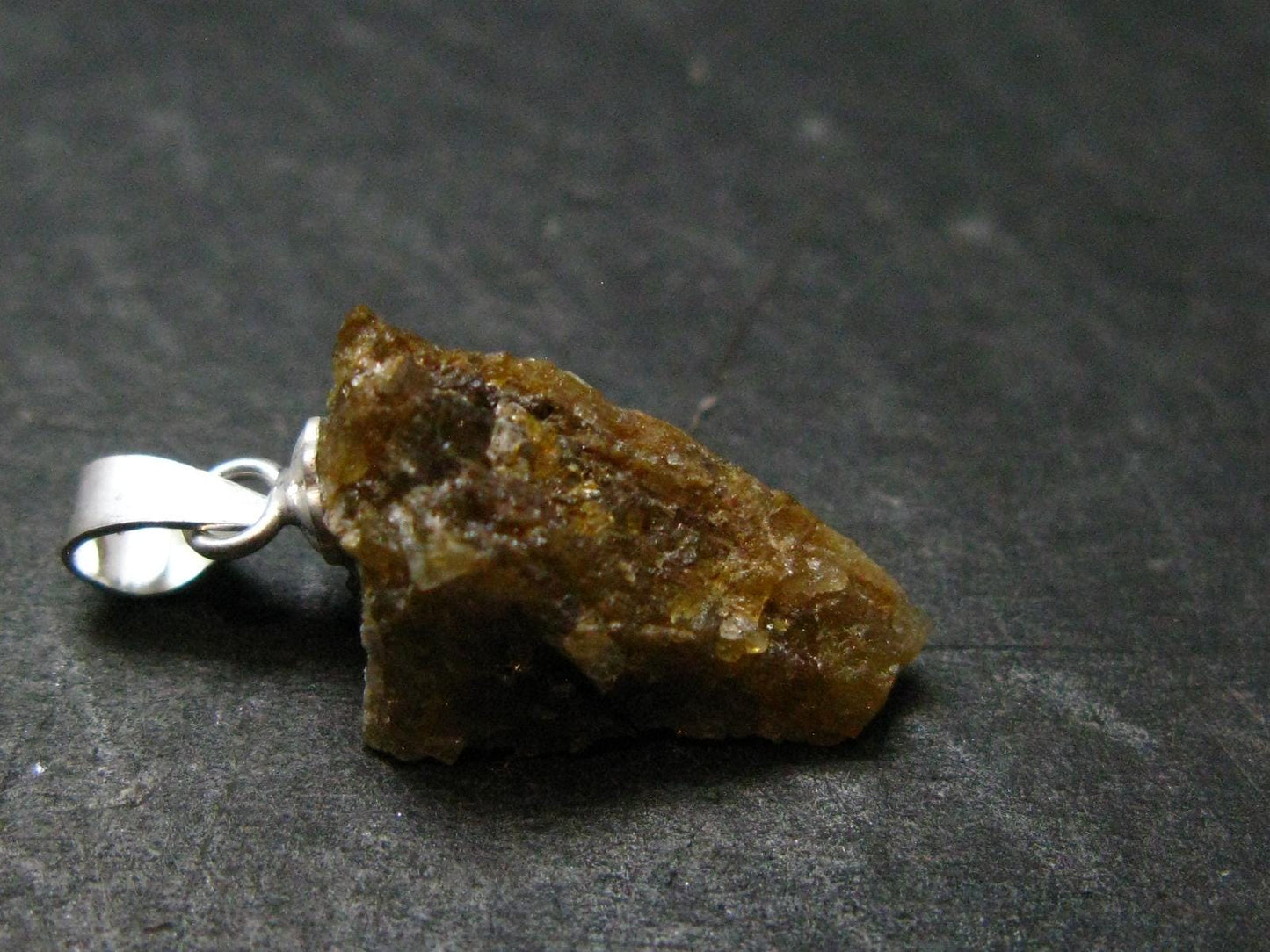 Rare Herderite Crystal Silver Pendant from Brazil - 0.8" - 1.31 Grams