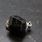 Sharp Black Melanite Andradite Garnet Silver Pendant From Mali - 0.8" - 3.65 Grams