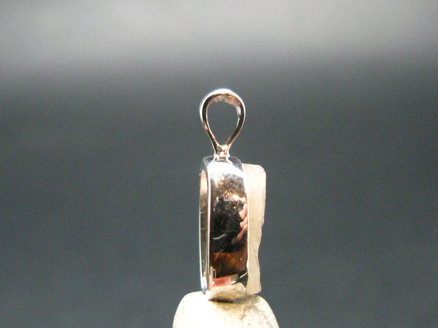 Phenakite Phenacite Crystal Silver Pendant From Brazil - 0.7" - 1.36 Grams