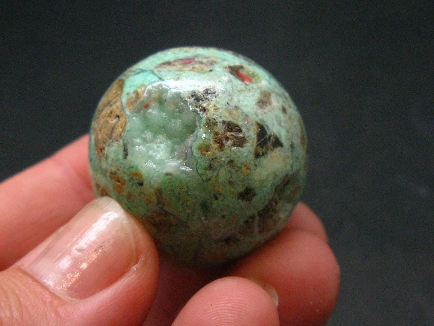 Rare Green Smithsonite Sphere Ball from Namibia - 1.0" - 25.10 Grams
