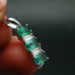 Emerald Silver Pendant W/Chain From Colombia - 2.47 Grams Total