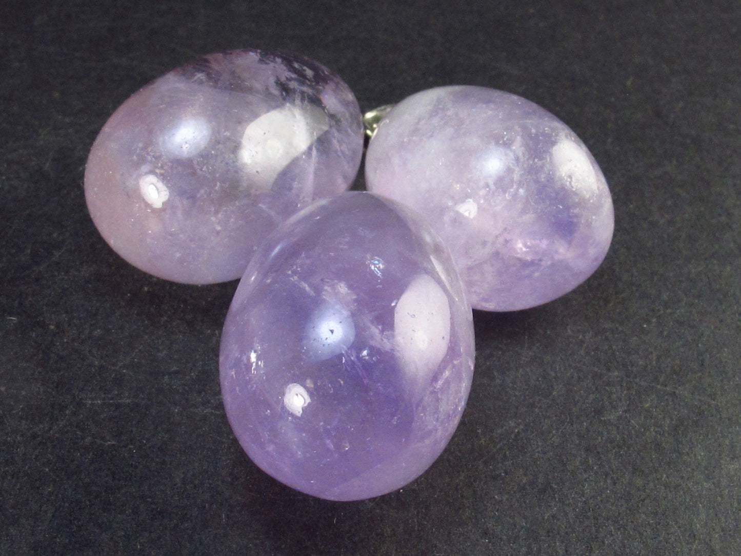 Lot of 3 Natural Large Amethyst Pendant from Brazil