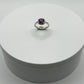 Amethyst Halo Ring – Sterling Silver – Classic Elegance with a Purple Glow - Size 7