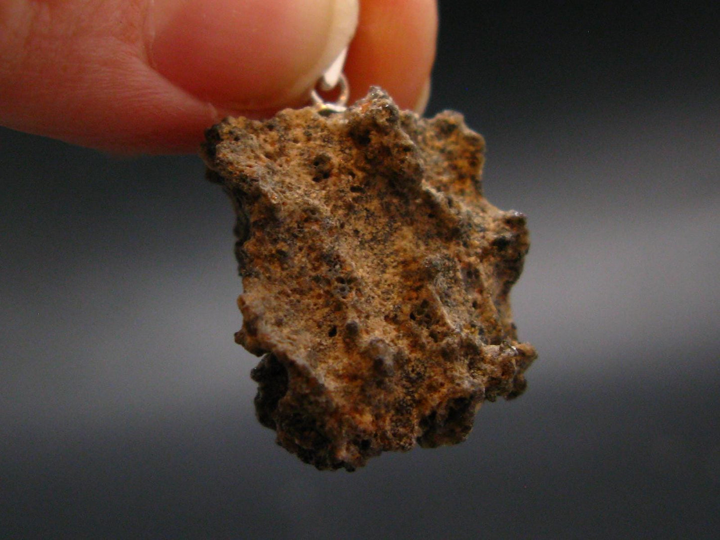 Fulgurite Lightning Rock Silver Pendant From USA - 1.1" - 1.94 Grams