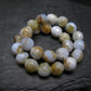 Blue Lace Agate Genuine Bracelet ~ 7 Inches ~ 8mm Round Facetted Beads