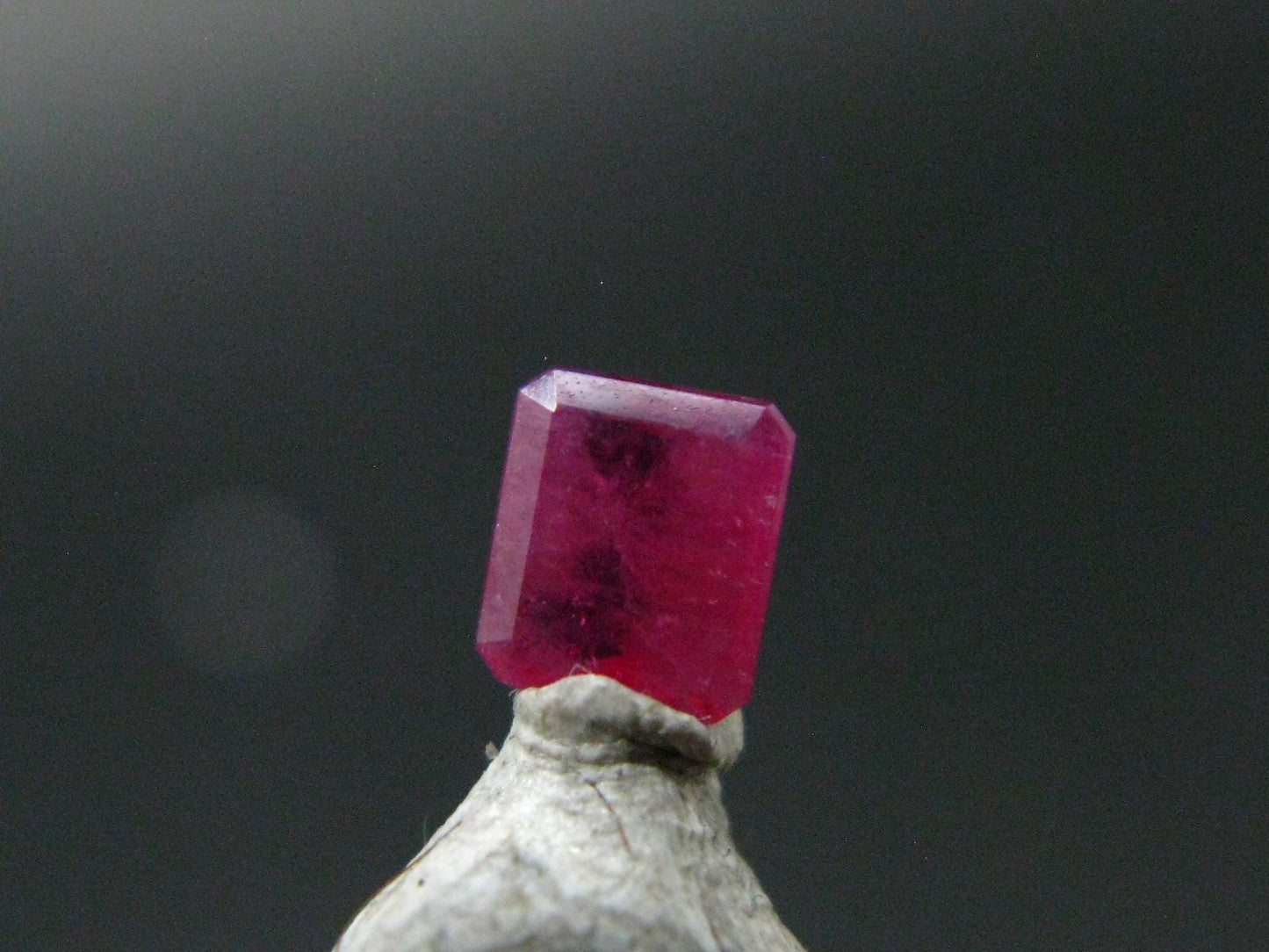 Beautiful Rare Gem Bixbite Red Beryl Emerald Cut Stone From Utah USA - 0.20 Carats - 4.0x3.5mm