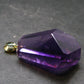 Amethyst Sterling Silver Gold Plated Pendant From Brazil - 1.5" - 12.11 Grams