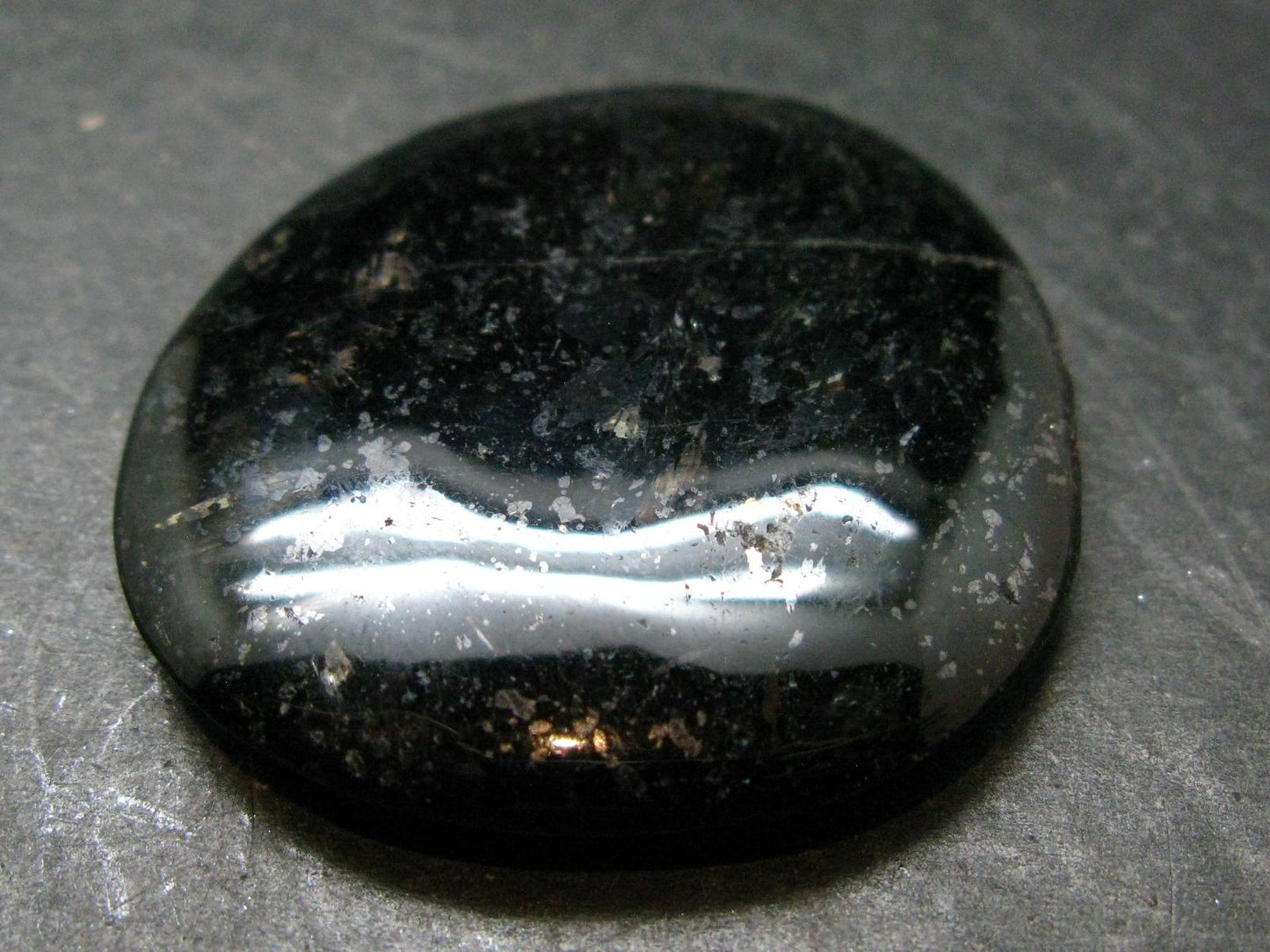 Rare Nuumite Nuummite Tumbled Stone From Greenland -36.68 Grams - 1.9"