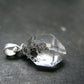 Fine Natural Herkimer Diamond Silver Pendant From New York - 0.8" - 1.31 Grams