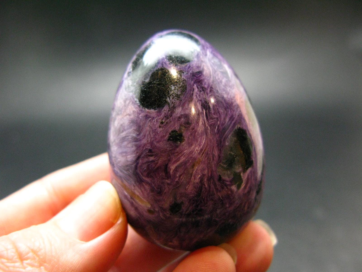 Nice Charoite Egg from Russia - 84.65 Grams - 1.9"