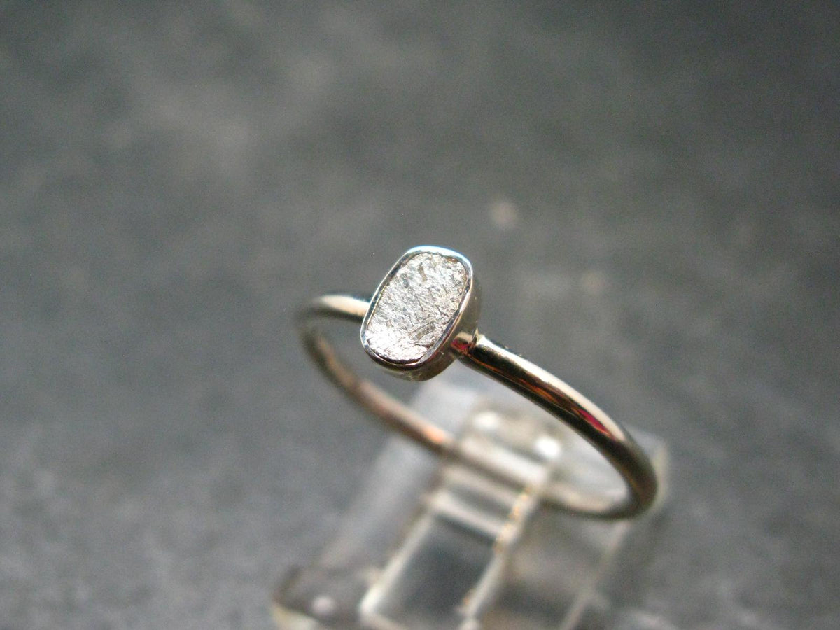 Muonionalusta Meteorite Sterling Silver Ring from Sweden - 1.68 Grams - Size 9