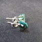 Raw Chrysocola Silver Stud Earrings from Peru