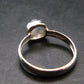 Gray Herderite Silver Ring from Africa - Size 8 - 2.0 Grams