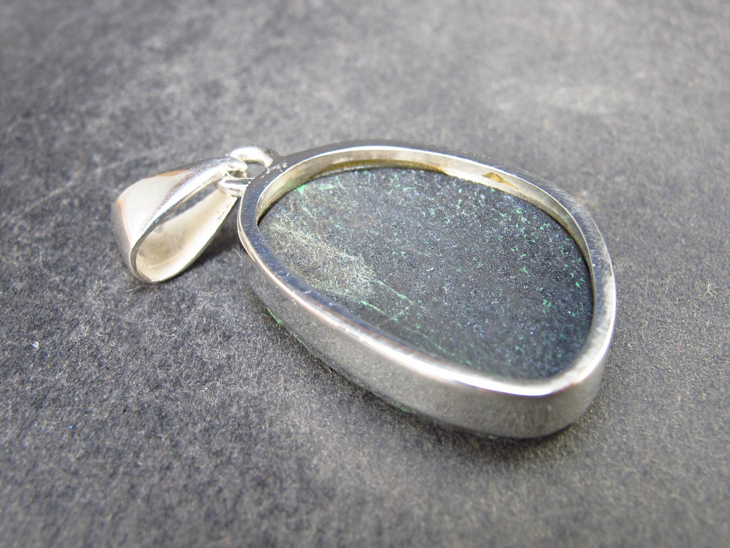 Uvarovite (Green Chromium Garnet) Cluster Silver Pendant from Russia - 1.4" - 7.0 Grams