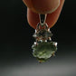 Moldavite & Herkimer Diamond Silver Pendant - 1.0" - 2.09 Grams