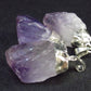 Lot of 3 Natural Raw Amethyst Pendants from Brazil - 24.5 Grams