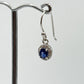 Sapphire Halo Dangle Earrings | Natural Blue Sapphire Drop Earrings | Sterling Silver Earrings | September Birthstone - Weight 2.04 Grams