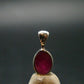Ruby Crystal Silver Pendant from Africa - 0.5" - 0.68 Grams