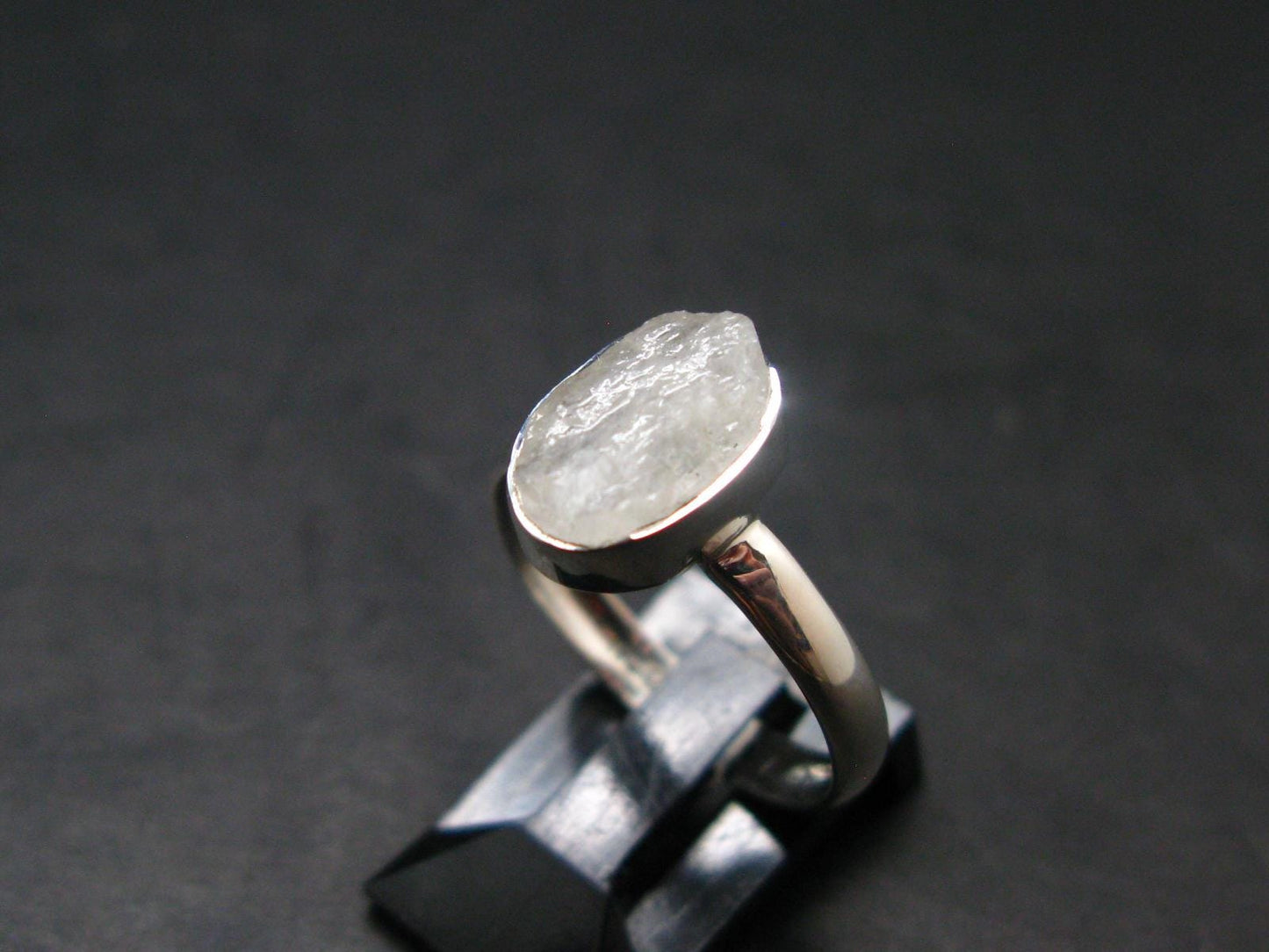 Natrolite Silver Ring From Russia - 2.0 Grams - Size 8