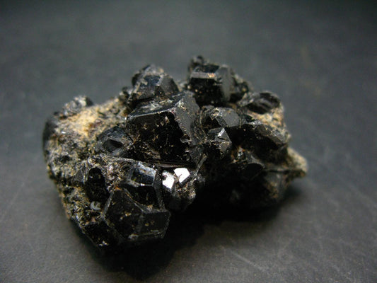 Black Melanite Andradite Garnet Cluster From Mali - 1.7" - 40.62 Grams