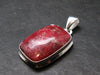 Thulite Silver Plated Pendant From Norway - 1.4" - 6.0 Grams