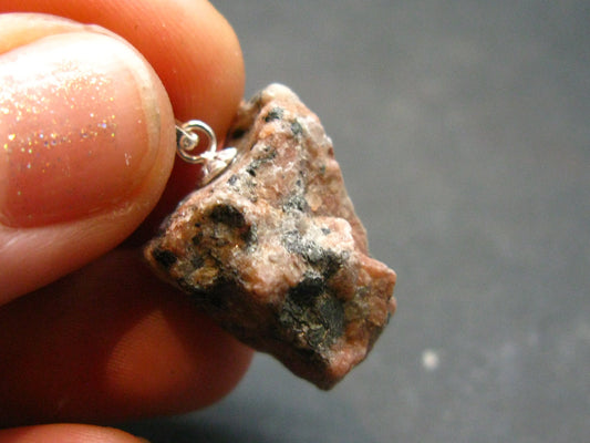 Rosophia Stone Silver Pendant From Rocky Mountains - 0.9" - 4.08 Grams