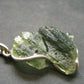 Moldavite Tektite Silver Pendant from Czech Republic - 1.4" - 5.34 Grams