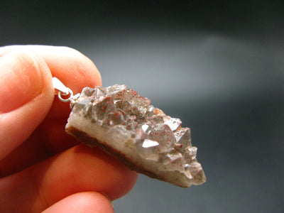 Rare Auralite Super 23 Large Cluster Amethyst Silver Pendant From Canada - 1.4" - 6.12 Grams