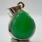 Natural Chrysoprase Drop Pendant – Green Sterling Silver Necklace Charm