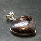Zincite Franklinite Willemite Silver Heart Pendant From USA - 1.2" - 9.09 Grams