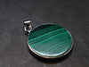 Queen of Green!! Genuine Vivid Vibrant Green Malachite Sterling Silver Pendant - 1.1" - 4.14 Grams