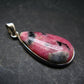 Rare Pink Tugtupite Sterling Silver Pendant From Greenland - 1.6" - 5.31 Grams