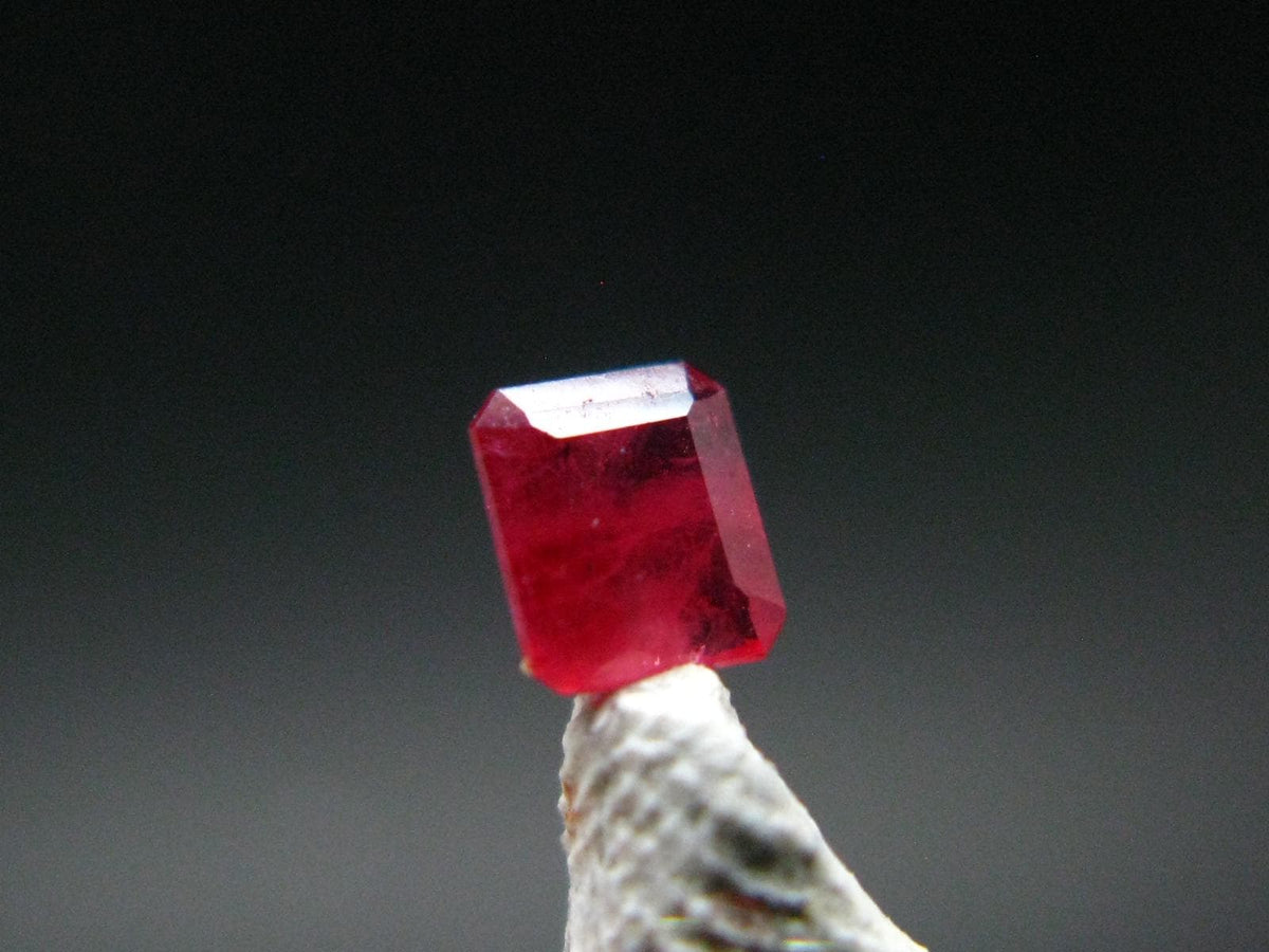 Beautiful Rare Gem Bixbite Red Beryl Emerald Cut Stone From Utah USA - 0.13 Carats - 3.2x2.9mm