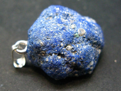 Azurite Nodule Crystal Sterling Silver Pendant from Russia - 1.2" - 8.82 Grams