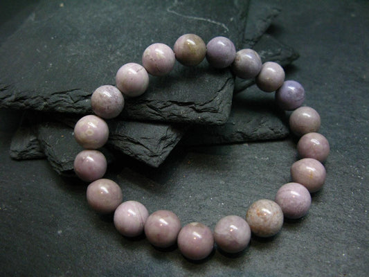 Purple Jade Jadeite Genuine Bracelet ~ 7 Inches ~ 10mm Round Beads