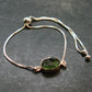 Moldavite Silver Bracelet Adjustable Length - 3.07 Grams