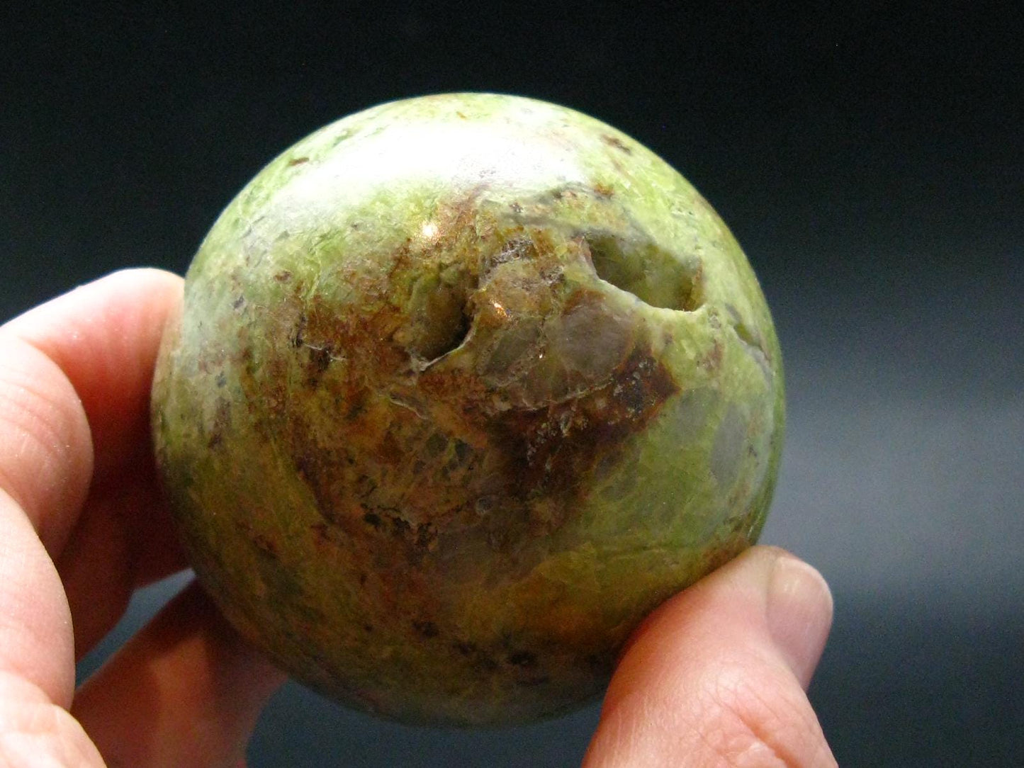 Rare Green Opal Sphere From Peru- 2.1" - 172.46 Grams