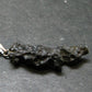 Tibetan Black Tektite Silver Pendant From Tibet - 1.4" - 1.48 Grams