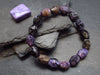 Charoite Genuine Bracelet ~ 7 Inches ~ 12mm Facetted Beads