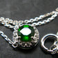 Green Chrome Diopside 925 Silver Pendant With Chain from Russia - 17" - 1.77 Grams